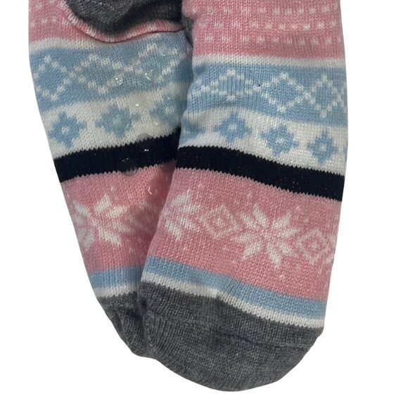 Treehouse Knits Socks Pink Blue Size 5-10 New Sherpa Lined Winter Lounge - Picture 3 of 6